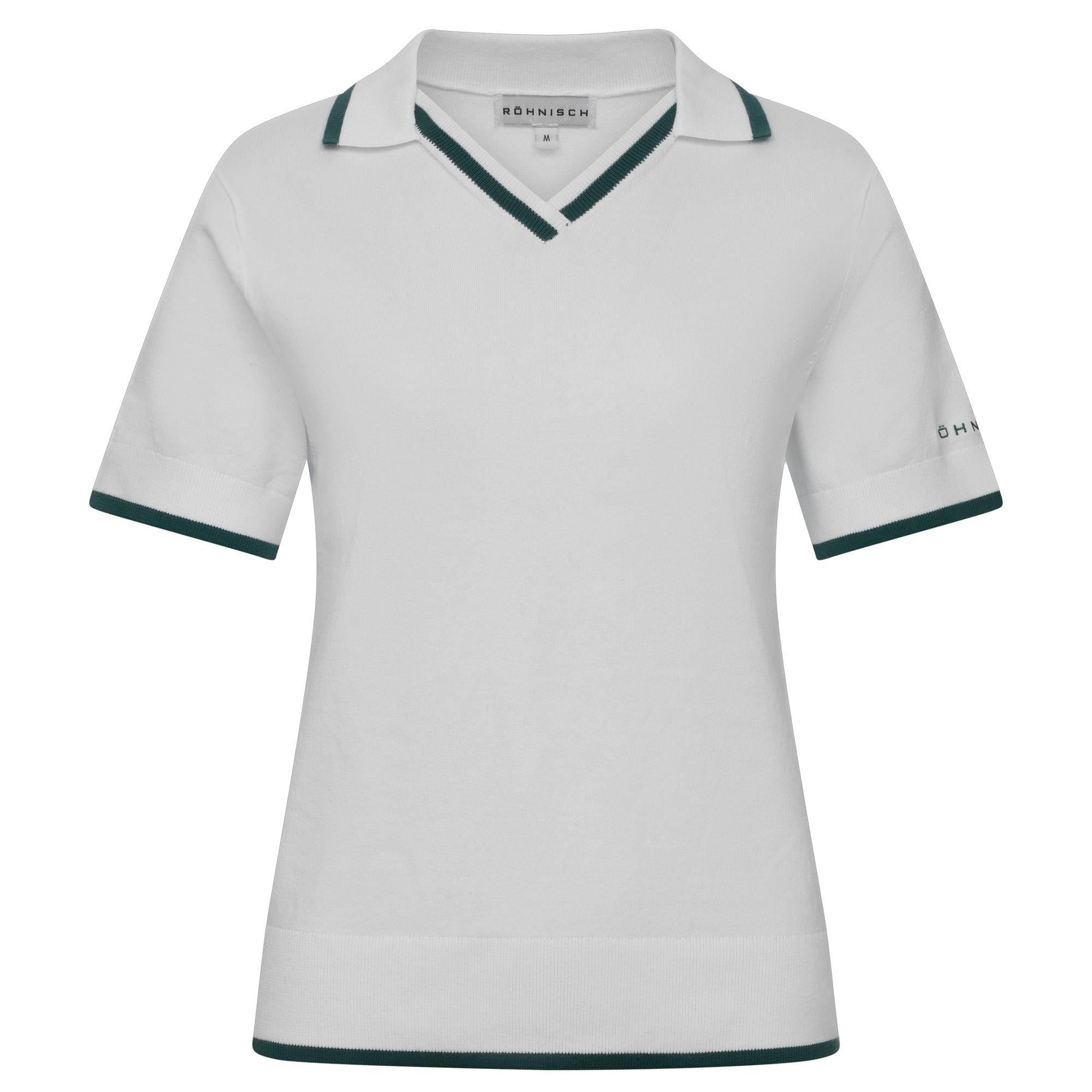 Rohnisch Swing Knitted Ladies Golf Polo Shirt White